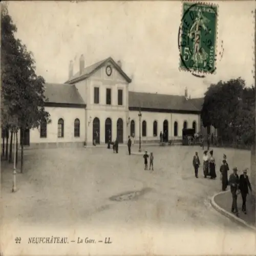 Ak Neufchâteau Lothringen Vosges, Bahnhof