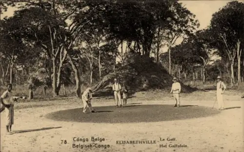 Ganzsachen Ak Lubumbashi Elisabethville DR Kongo Zaire, Golf