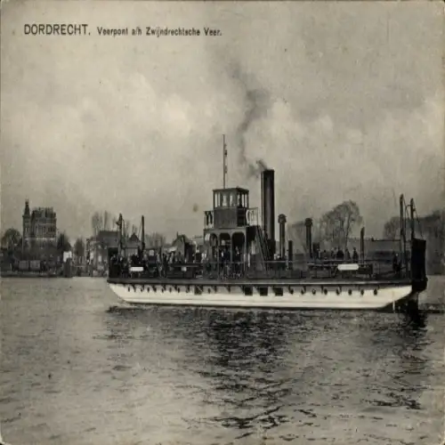 Ak Dordrecht Zuid-Holland Nederland, Veerpont a/h Zwijndrechtsche Veer