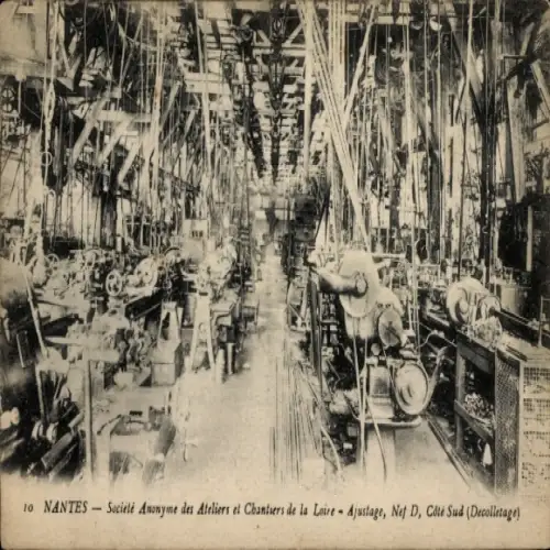 CPA Nantes Loire Atlantique, Société Anonyme des Ateliers et Chantiers de la Loire, Ajustage, Nef D