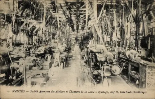 CPA Nantes Loire Atlantique, Société Anonyme des Ateliers et Chantiers de la Loire, Ajustage, Nef D