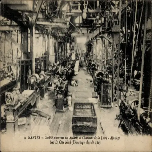 CPA Nantes Loire Atlantique, Société Anonyme des Ateliers et Chantiers de la Loire, Ajustage, Nef D
