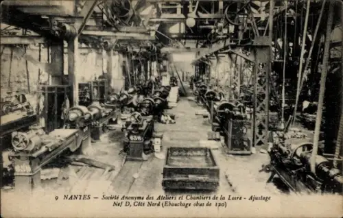 CPA Nantes Loire Atlantique, Société Anonyme des Ateliers et Chantiers de la Loire, Ajustage, Nef D