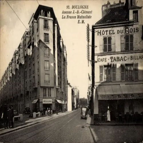 CPA Boulogne sur Seine Hauts de Seine, Avenue J.-B.-Clément La France Mutualiste, Hotel