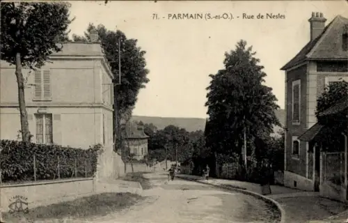 CPA Parmain Val-d'Oise, Rue de Nesles