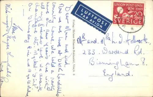 Ak Växjö Schweden, Kaffestugan i Strandbjörkel