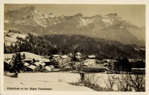 CPA Chesières Canton de Vaud, Panorama, Alpes Vaudoises