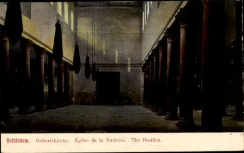 Ak Bethlehem Palästina, Geburtskirche, Église de la Nativité, The Basilica