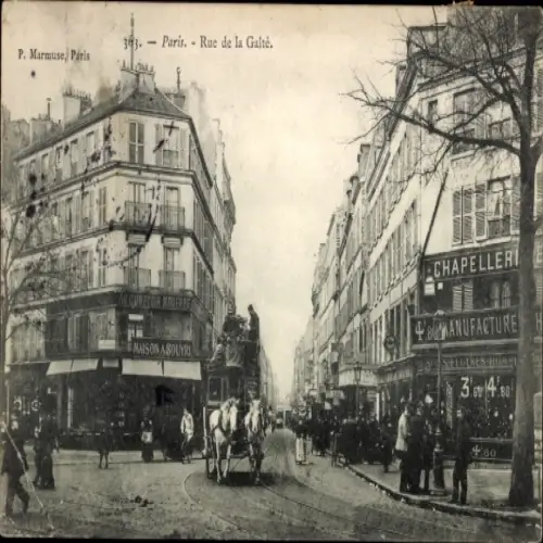 CPA Paris XIV., Rue de la Gaîté