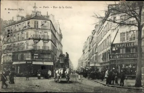 CPA Paris XIV., Rue de la Gaîté