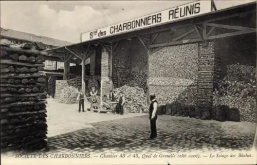 Ak Paris XV, Le Quai de Grenelle, Societe des Charbonniers