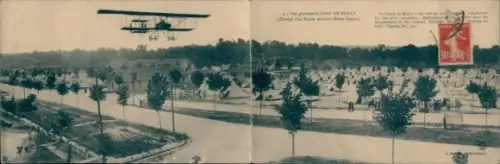 Klapp Ak Mailly le Camp Aube, Camp de Mailly, Flugzeug, Zelte