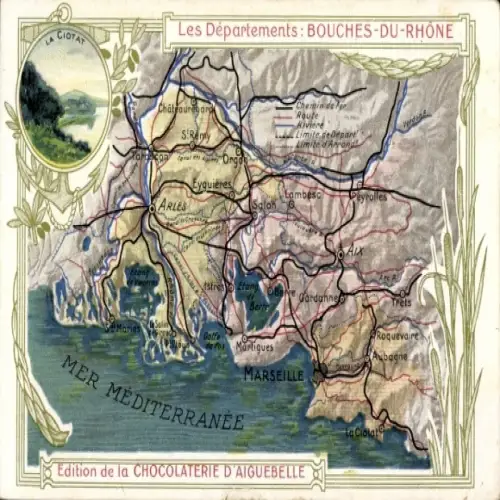 Landkarten Ak Marseille Bouches du Rhône, Chocolaterie d'Aiguebelle, La Ciotat