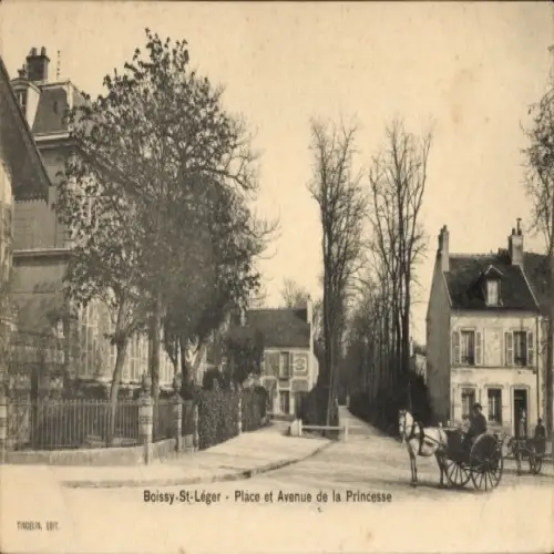 CPA Boissy Saint Leger Val de Marne, Place et Avenue de la Princesse