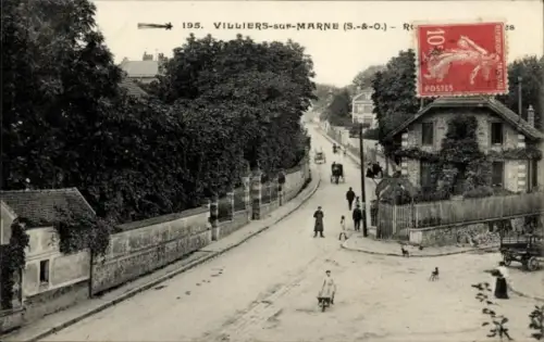 CPA Villiers sur Marne Val de Marne, Route, maison