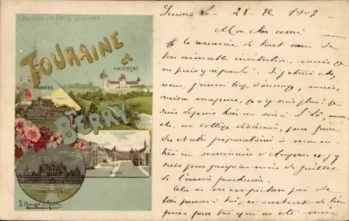 Ak Amboise Indre et Loire,  mit Landschaft, Schriftzug 'FOURAINE',  Valençay