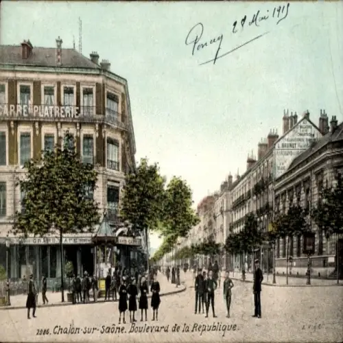 CPA Chalon sur Saône Saône et Loire, Boulevard de la République
