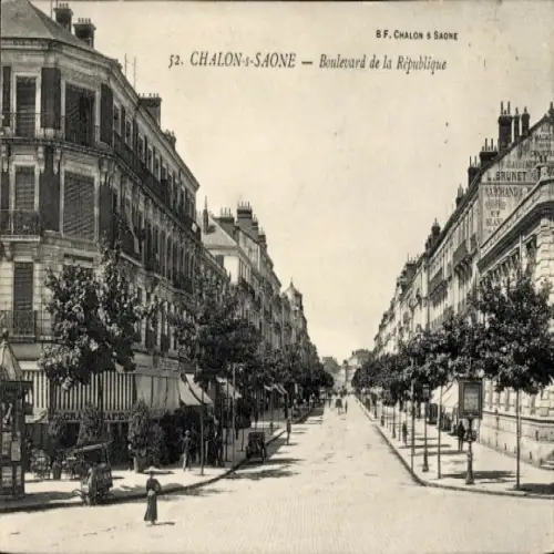 CPA Chalon sur Saône Saône et Loire, Boulevard de la République