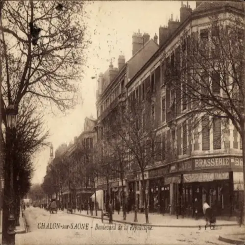 CPA Chalon sur Saône Saône et Loire, Boulevard de la République