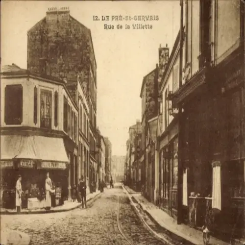 CPA Le Pré Saint Gervais Seine Saint Denis, Rue de la Villette