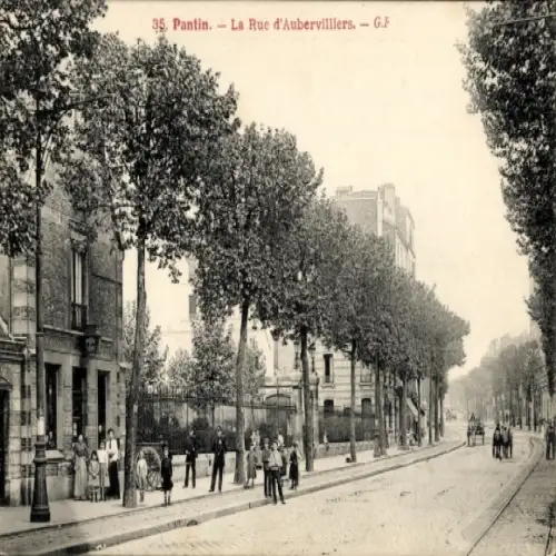Ak Pantin Seine Saint Denis, La Rue d'Aubervilliers, Straßenpartie, Kinder