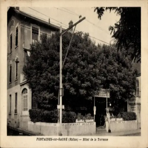 CPA Fontaines-sur-Saône Rhône, Hotel de la Terrasse