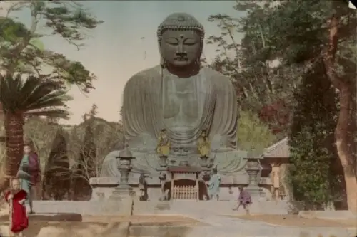 Foto Japan, Buddha-Statue, Tempelanlagen, coloriert