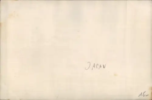 Foto Japan, Segelboot vor einer Felseninsel, coloriert