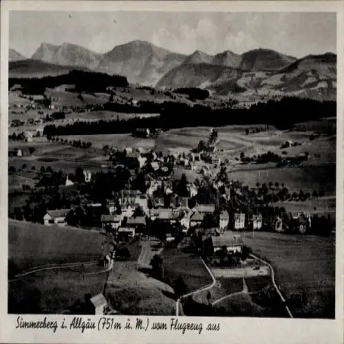 Ak Simmerberg im Allgäu, Luftaufnahme