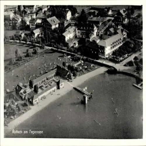 Ak Rottach Egern am Tegernsee Oberbayern, Fliegeraufnahme
