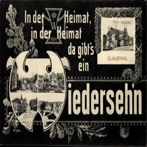 Buchstaben Ak Clausthal, In der Heimat da gibts ein Wiedersehn