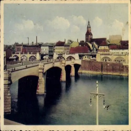 Ak Gorzów Wielkopolski Landsberg an der Warthe Ostbrandenburg, Warthebrücke