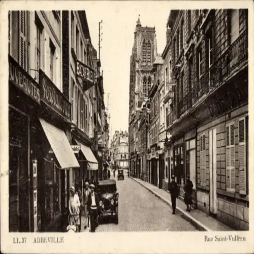 Ak Abbeville Somme, Rue Saint Vulfran