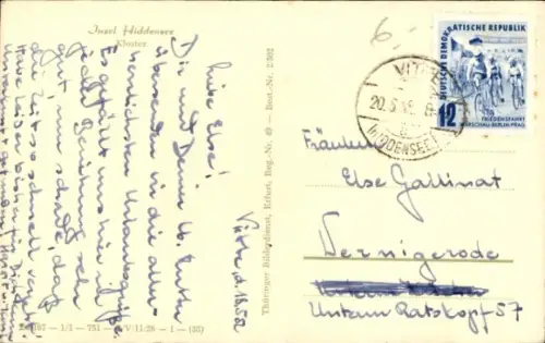 Ak Kloster Insel Hiddensee in der Ostsee, Torbogen