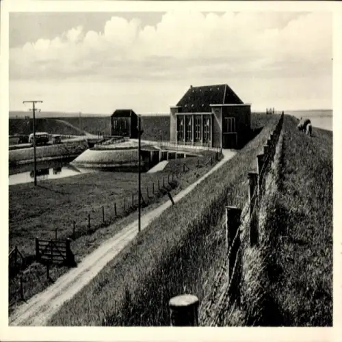 Ak Hattstedt Hattstedtermarsch in Nordfriesland, Arlauschleuse, Gastwirtschaft Johanna Thomsen