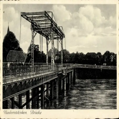 Ak Niedernstöcken Neustadt am Rübenberge, Brücke