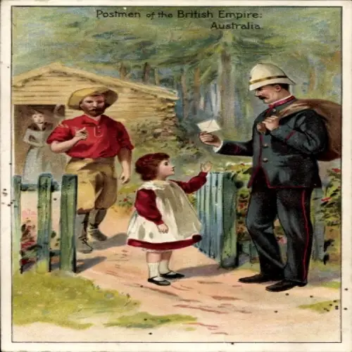 Künstler Ak Australien, Briefträger, Postbeamte des Britischen Empire