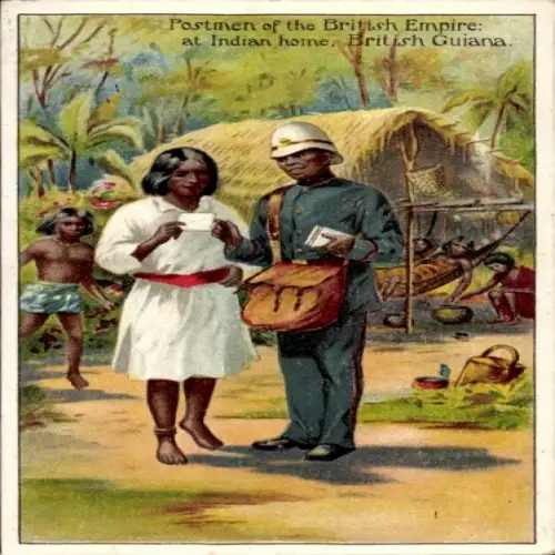 Litho Guyana, Postmen of the British Empire at Indian Home, British Guiana