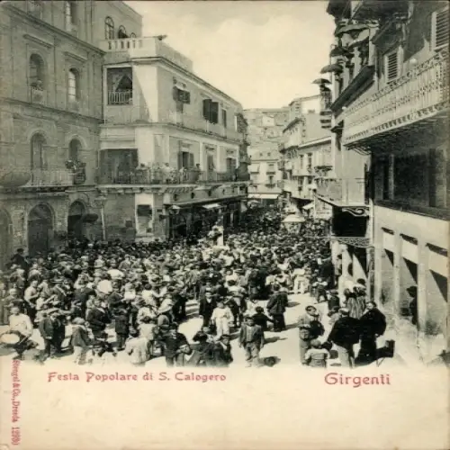 Ak Girgenti Agrigent Sicilia, Volksfest S. Calogero