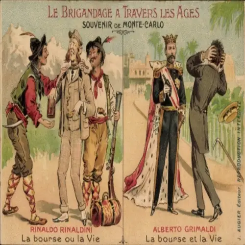 Ak Monte Carlo Monaco, Brigandage, Rinaldi Rinaldini, Alberto Grimaldi