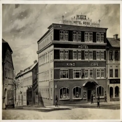 Ak Rumburk Rumburg Region Aussig, Hotel Ross, Kino