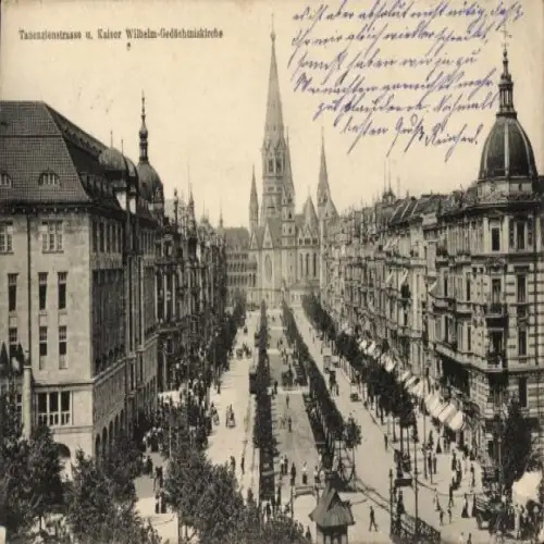 Ak Berlin Schöneberg, Tauentzienstraße, Kaiser-Wilhelm-Gedächtniskirche