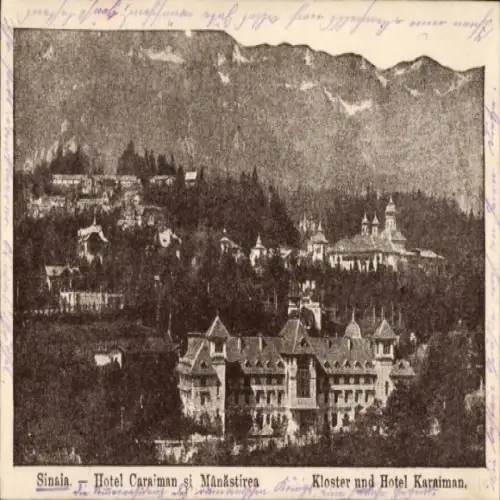 Ak Sinaia Rumänien, Kloster und Hotel Karaiman