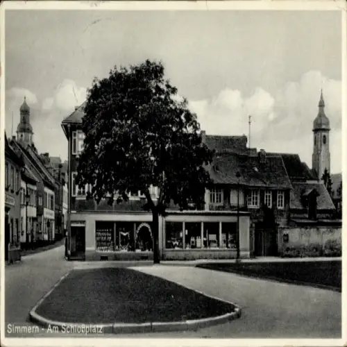 Ak Simmern im Hunsrück, Schlossplatz