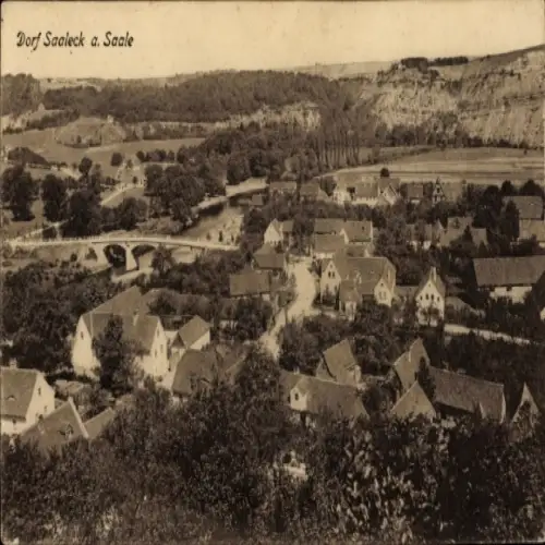 Ak Saaleck Bad Kösen Naumburg an der Saale, Gesamtansicht