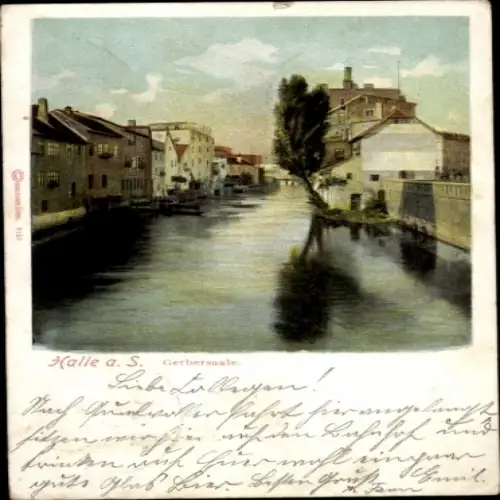 Ak Halle an der Saale, Gerbersaale