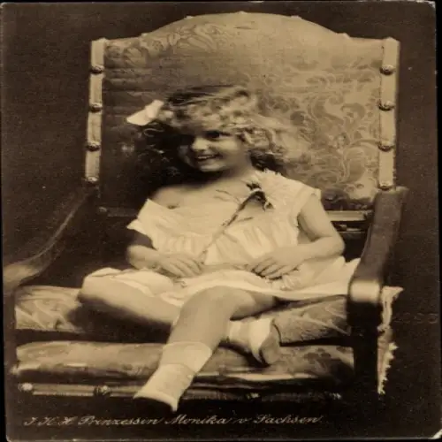 Ak Prinzessin Monika von Sachsen, Porträt