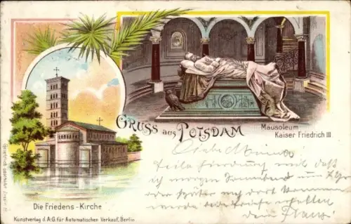 Litho Potsdam, Friedenskirche, Mausoleum Kaiser Friedrich III.