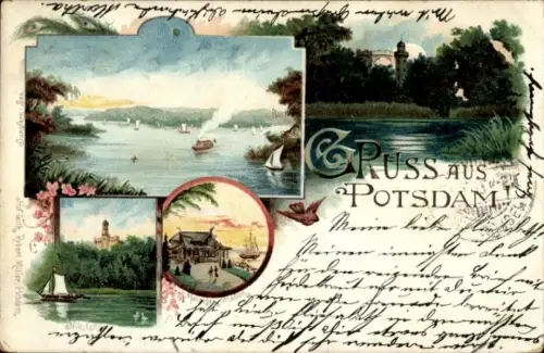 Litho Potsdam, Pfaueninsel, Matrosenstation, Nikolsköe
