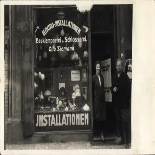 Foto Ak Berlin Schöneberg, Klempnerei Otto Ziemann, Schlosserei, Installationen, Eisenacher Str. 21